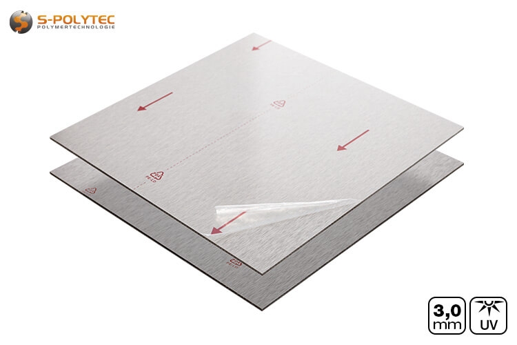 Pictogram/ bord geborsteld aluminium | Privé parking | 30 x 15 cm