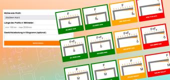 Slechts 3 invoergegevens – online calculator voor het draagvermogen van constructieprofielen