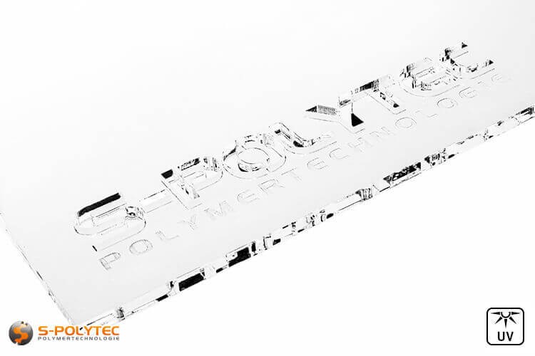 Individueele laserdelen uit acrylglas transparant