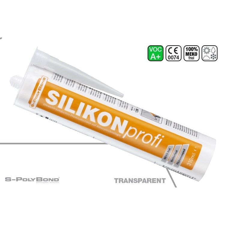 S-Polybond SILIKONprofi alkoxy-silicoon transparant (kleurloos)