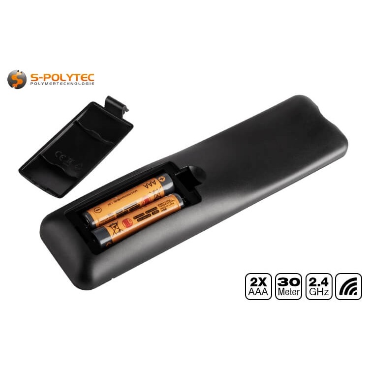 Dankzij 2,4Ghz radiofrequentie tot 30 meter bereik, zelfs zonder visueel contact of door muren heen