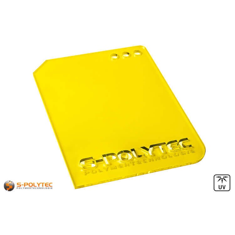 Acrylglas geel doorzichtig in lasersnede