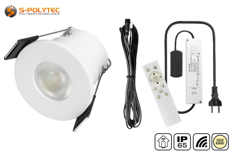 S-Polylight outdoor mini LED-spots in een SmartHome-set met 4, 6, 8, 10 of 12 spots worden geleverd met een wifi-controller