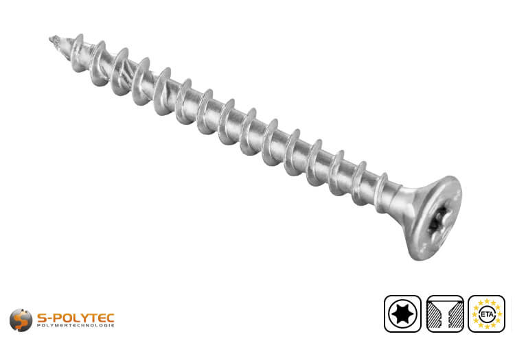 Spaanplaatschroef fischer PowerFast II als ankerschroef met geteste belasting in fischer plug