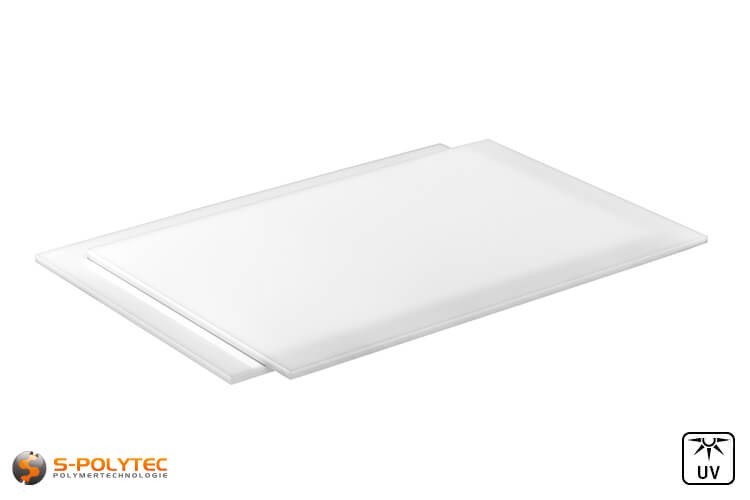 Onze opalen acrylglasplaten voor whiteboards in melkglasoptiek met achtergrondverlichting in de gewenstegrootte