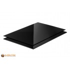 Polystyreen zwart (soortgelijk RAL9005, Gitzwart) als standard format plaat 2000mm x 1000mm in 2mm en 3mm dikte