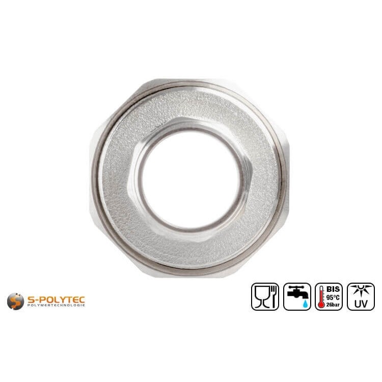 Aqua-Plus PP-R koppelstuk in wit voor PP-R buizen in verschillende afmetingen met messing buitendraad