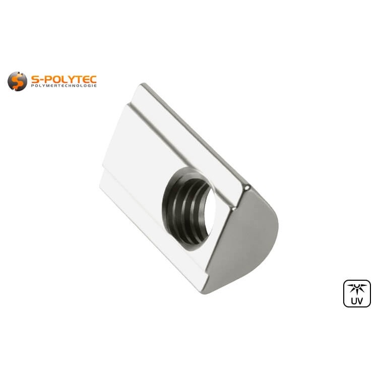 De veerbelaste stalen kogel voorkomt dat het schuifblok in de profielgroef glijdt