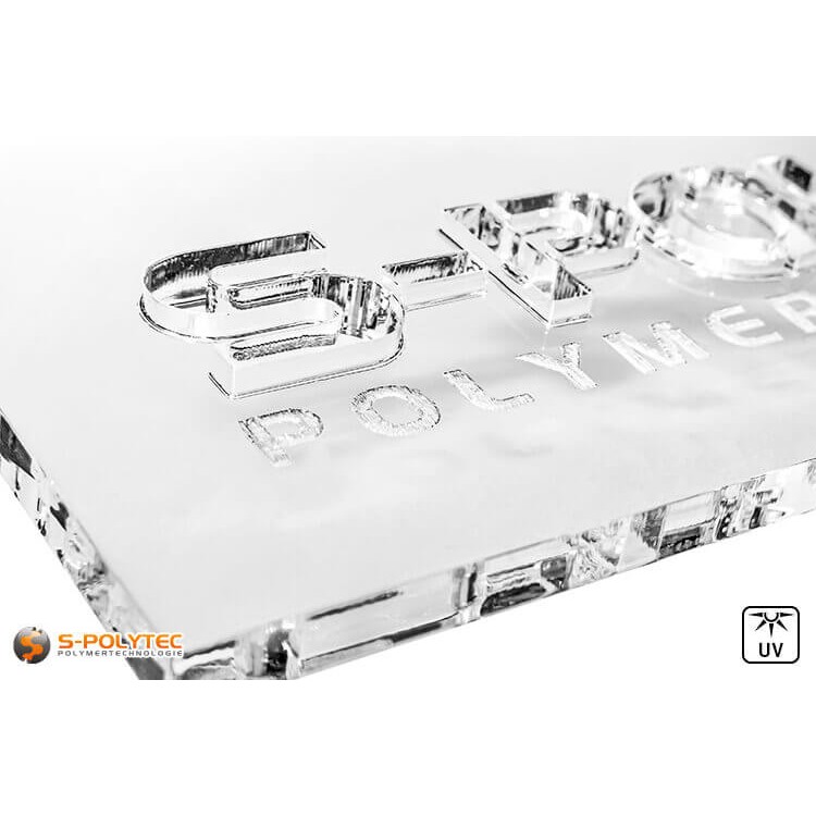 Laserdelen uit acrlyglas (pmma) in kleurlos, transparant