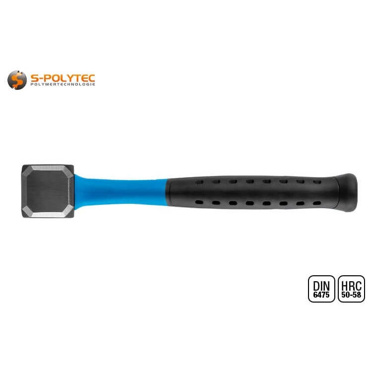 De kop met geharde sporen van C45-staal heeft een hoge hardheidsgraad van 50 - 58HRC