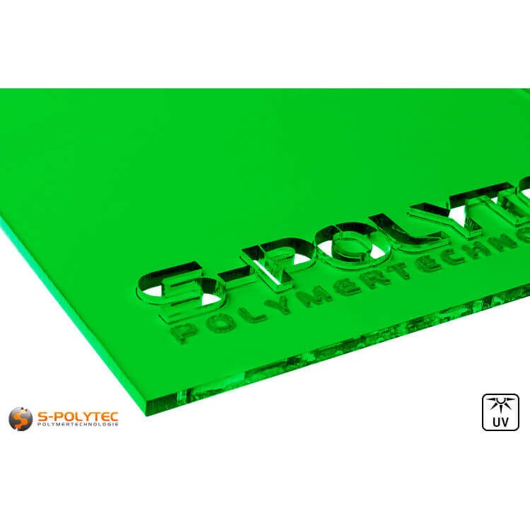 Acrylglas groen doorzichtig in lasersnede