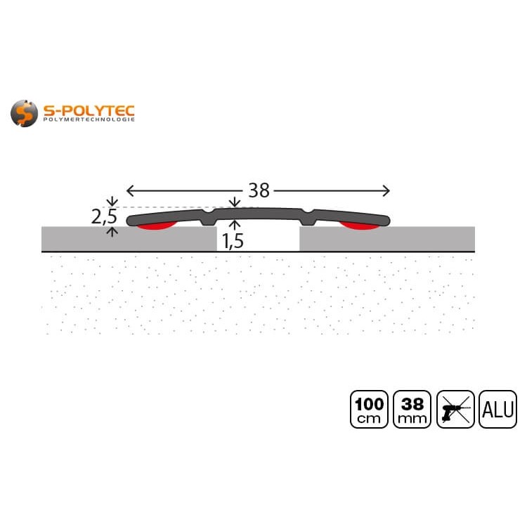 De aantrekkelijke oppervlakken van de 38mm profielen worden tijdens het transport beschermd door een robuuste krimpverpakking