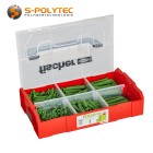 fischer FIXtainer UX-Green plug-Box - Het plug assortiment met 210 pluggen in 6mm, 8mm en 10mm diameter