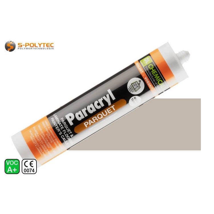 Paracryl Parket Grijs Beige 310ml - Parketacryl voor trendy grijze houten vloeren, vloerdelen, parket, plinten en laminaat