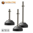 De basis Ø 50 mm met M8 schroefdraad voor bouwprofielen is verkrijgbaar met een schroefdraadlengte van 50 mm, 80 mm of 100 mm
