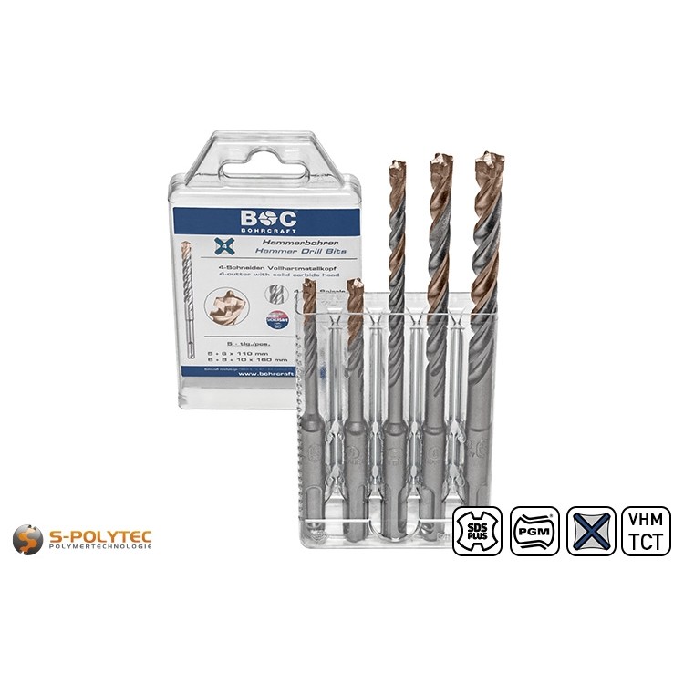 SDS plus QX-4 hamerboor-set voor gewapendbeton