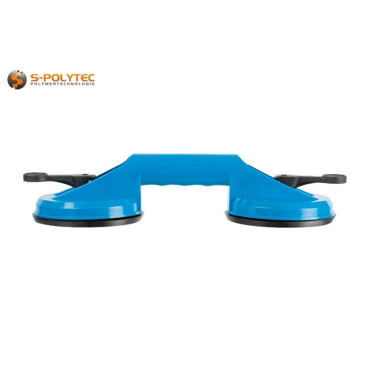 De dubbele zuigheffer met een hefcapaciteit tot 80 kg is ideaal voor alle gladde oppervlakken van glas, kunststof, metaal, keramiek enz.