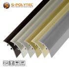 De aluminium afstelprofielen van ons zijn verkrijgbaar in de kleuren zilver, sahara, goud, brons, mat roestvrij staal of gepolijst roestvrij staal