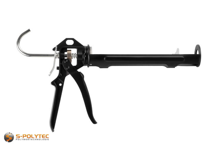 De FOME Flex Black Edition patroonpistool heeft een traploze toevoer met geïntegreerde druppelstop