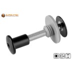 Koop direct de bijpassende Balkon schroefset met draadbus zwart (RAL 9005)
