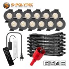 De 3W LED-spots voor buitengebruik in koel wit (6000 Kelvin) zijn verkrijgbaar in sets van 4 tot 12 spots