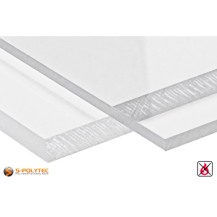 PVC platen transparant uit herd PVC (PVCU) in diktes von 1mm - 15mm - detail