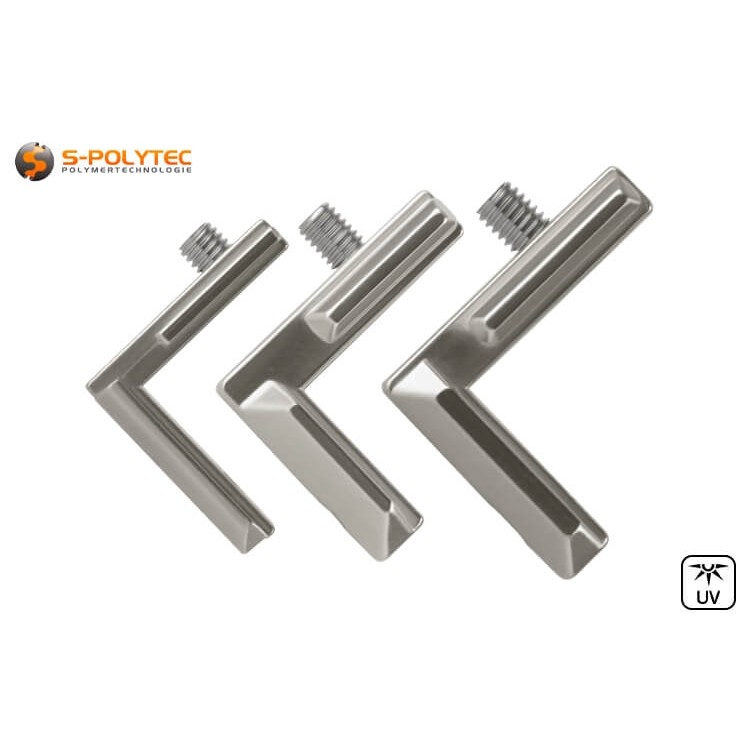 De profielverbinders worden aan de binnenkant in de profielsleuf gestoken en zijn verkrijgbaar in drie maten