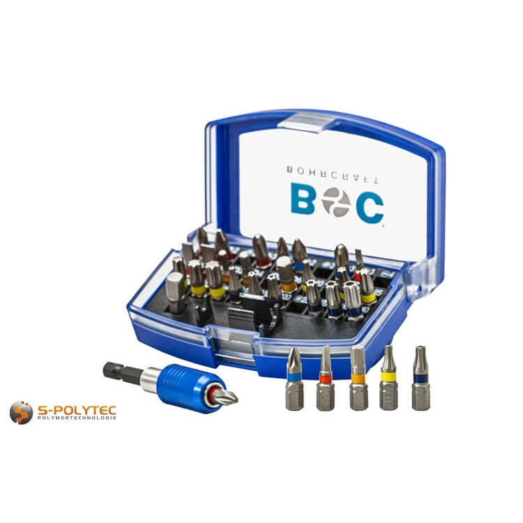 Schroef-bits met gekleurde ring voor alle gangbare schroeven in professionele vakmanschap-kwaliteit