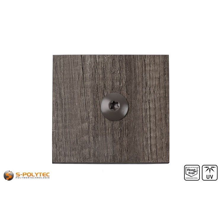 HPL schroef op en hpl plaat in houtoptiek