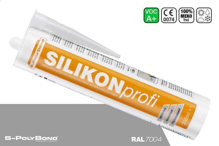 S-Polybond SILIKONprofi Alkoxy-silicoon RAL7004 (signaalgrijs)