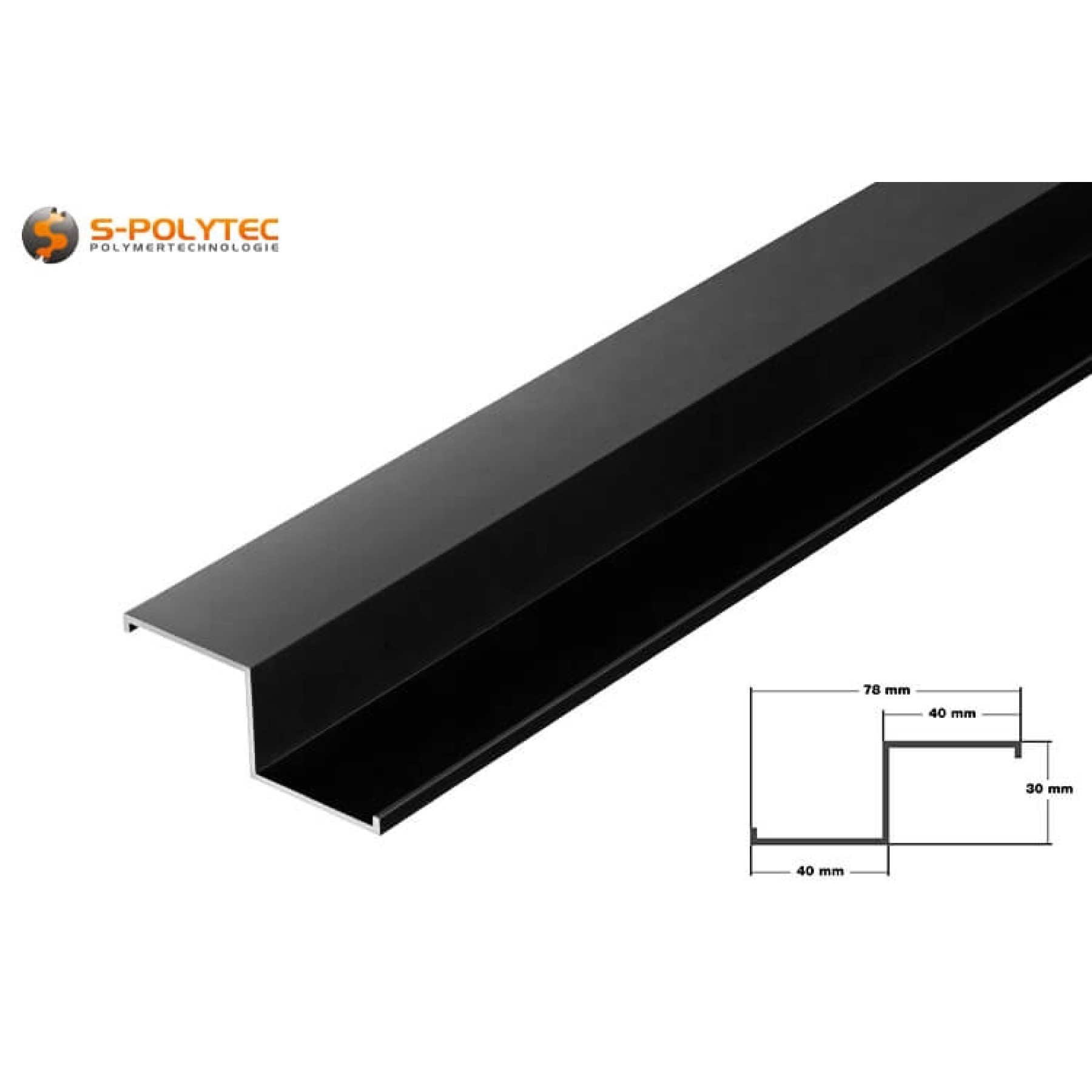 Zwart geanodiseerd aluminium Z-profiel voor onderconstructie voor gevelbekleding	
