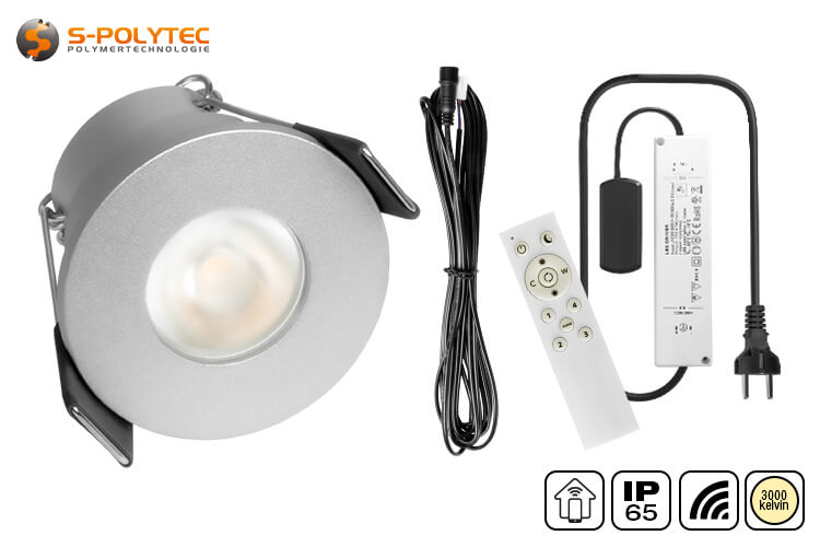 De S-Polylight SmartHome LED-set met 4, 6, 8, 10 of 12 spots in zilver is uitgerust met een WiFi-module