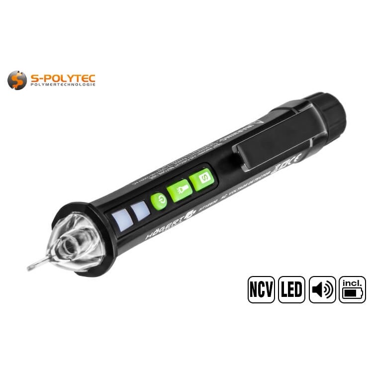 Dankzij de geïntegreerde zaklamp is de lijndetector ook geschikt voor ruimtes en hoeken zonder lichtbron