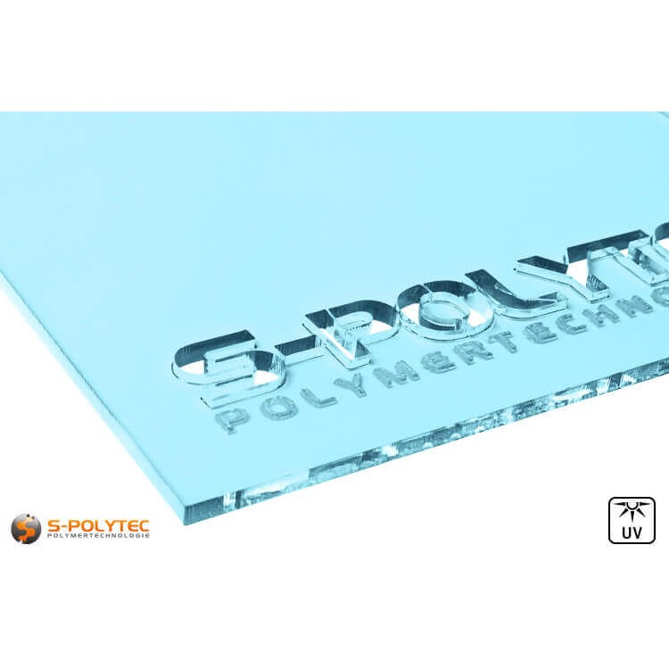 Acrylglas lichtblauw doorzichtig in lasersnede