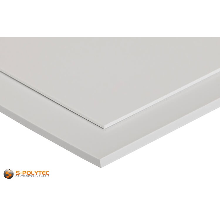 Polystreen-Platen (PS) in wit, mat in diktes vanaf 1mm tot 5mm op maat - detail