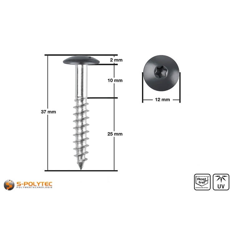 HPL gevelschroeven 5,5 x 35mm in antraciet