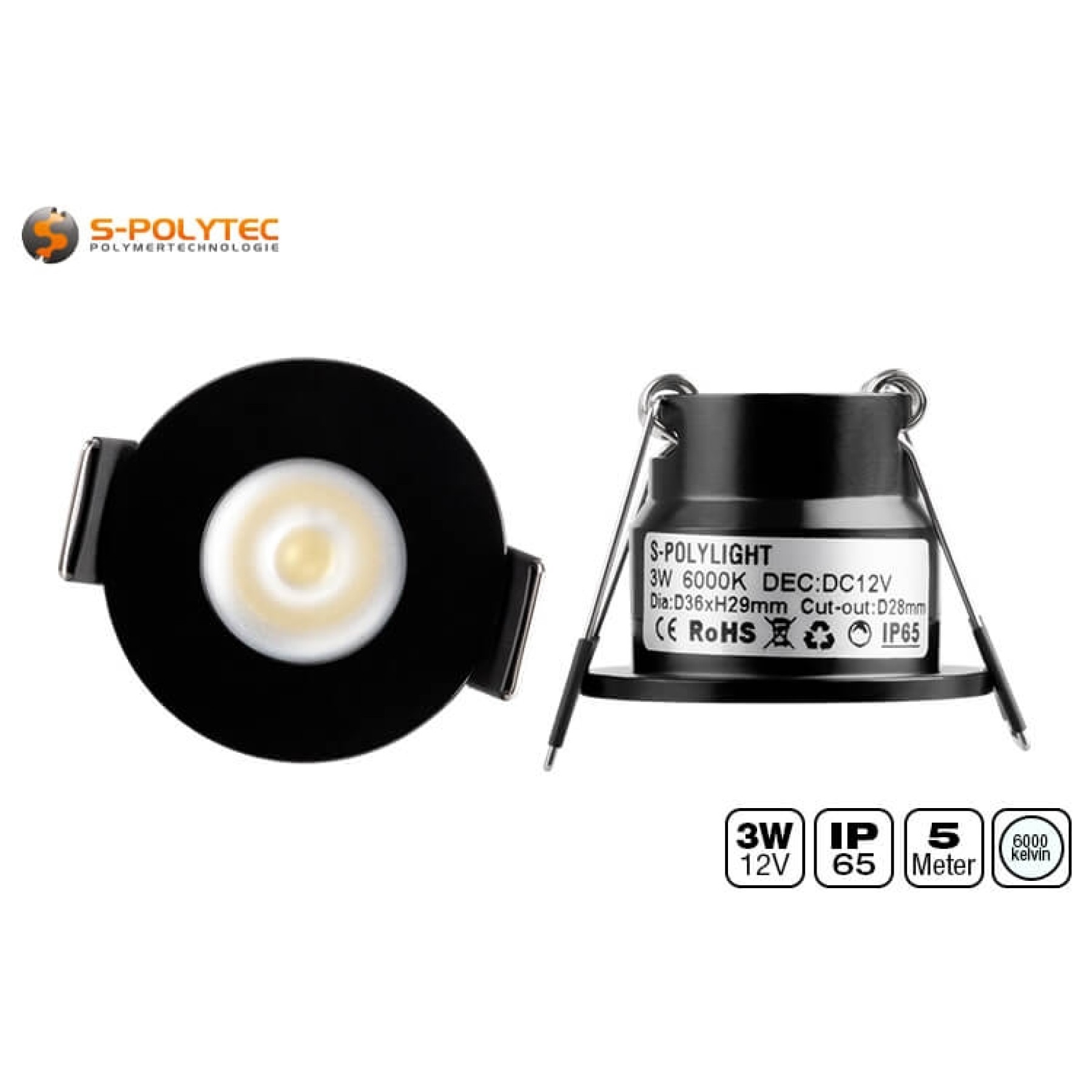 Aansluiting zonder gereedschap dankzij kabels met stof- en spatwaterdichte schroefverbindingen