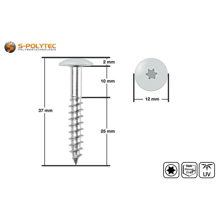 De kopgelakte gevelschroeven in Winter Grey zijn goedgekeurd voor geventileerde gevelsystemen met Trespa® Meteon® FR