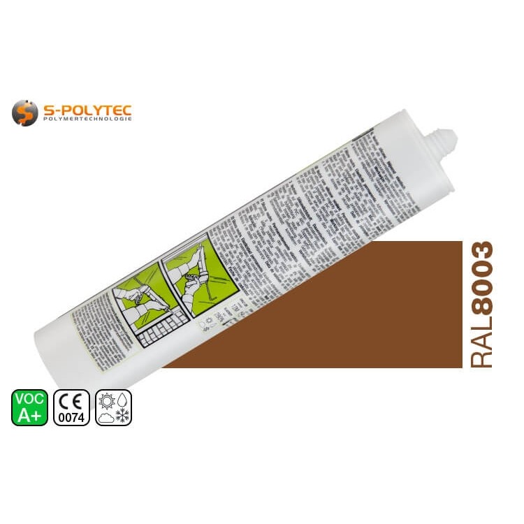 Siliconenkit Parasilico AM-85-1 leembruin RAL8003 voor binnen en buiten gebruik