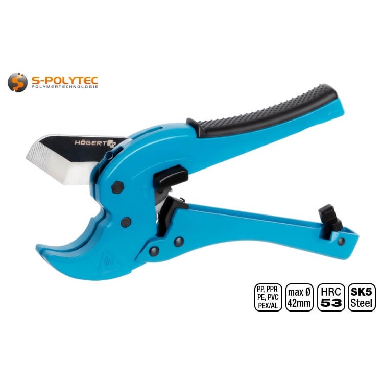 De buissnijder van Högert heeft een kracht overbrengende rateltoevoer met snelle terugloop