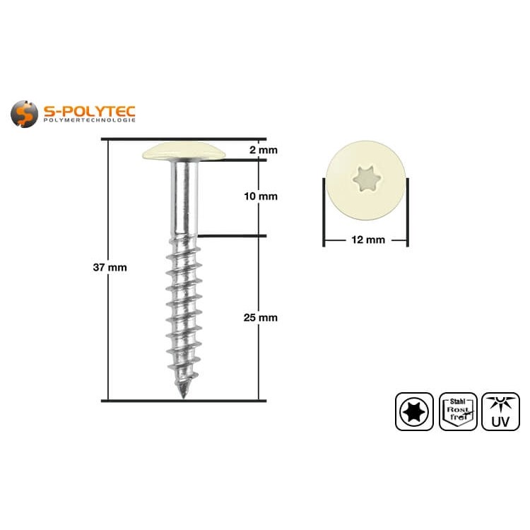 De HPL-schroeven in White met gevelgoedkeuring zijn geschikt voor gevelbekleding met Trespa® Meteon® FR