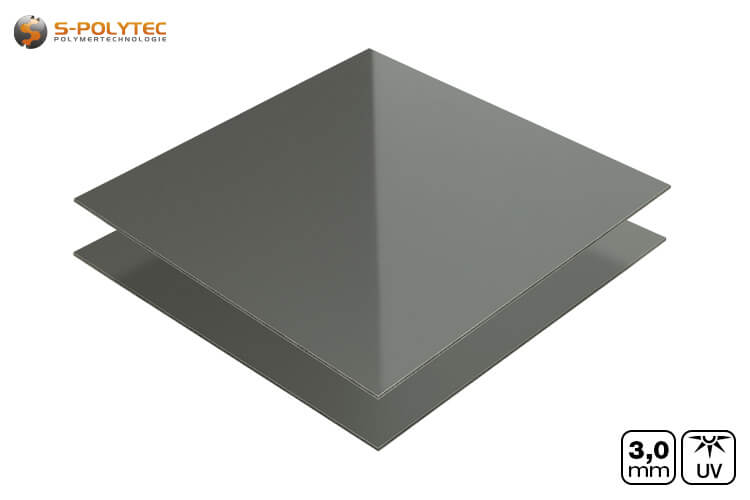 Aluminium composite panels with one-sided matt / glossy surface