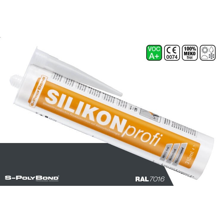 S-Polybond SILIKONprofi Alkoxy-silicoon RAL7016 (antracietgrijs)