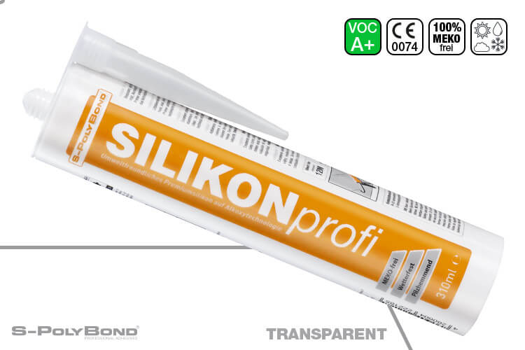 S-Polybond SILIKONprofi alkoxy-silicoon transparant (kleurloos)