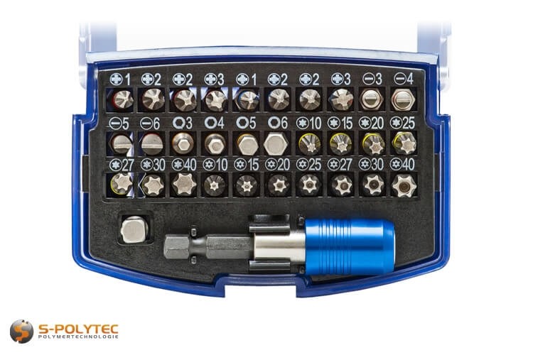 Gereedschaps-bit set voor alle gangbare schroeven (Phillips, Pozidriv, Torx, Torx-TR, Inbus)