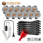 De S-Polylight SmartHome LED-set met 4, 6, 8, 10 of 12 spots in zilver is uitgerust met een WiFi-module