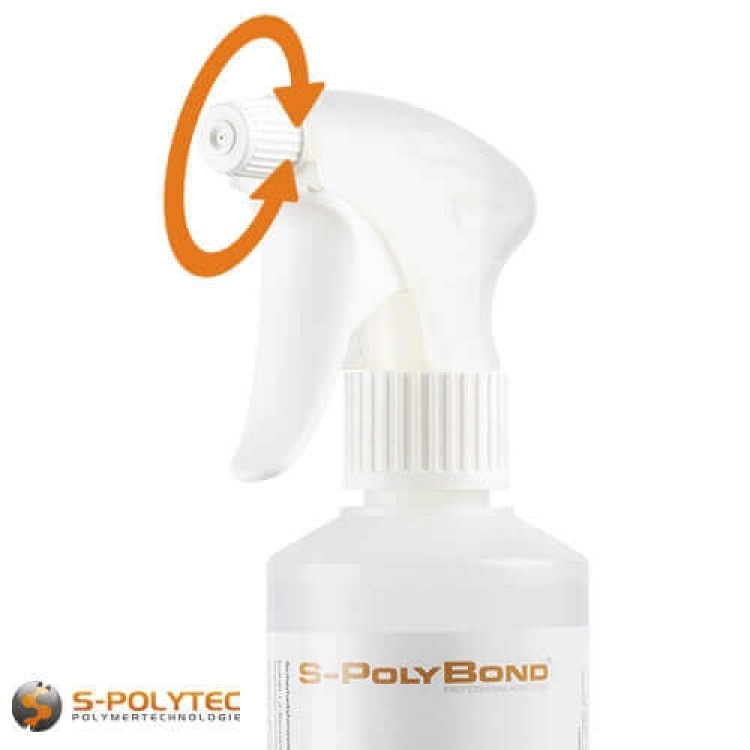 S-Polybond PMMAclean - speciale reiniger voor acrylglas in de herbruikbare 500ml sprayflacon