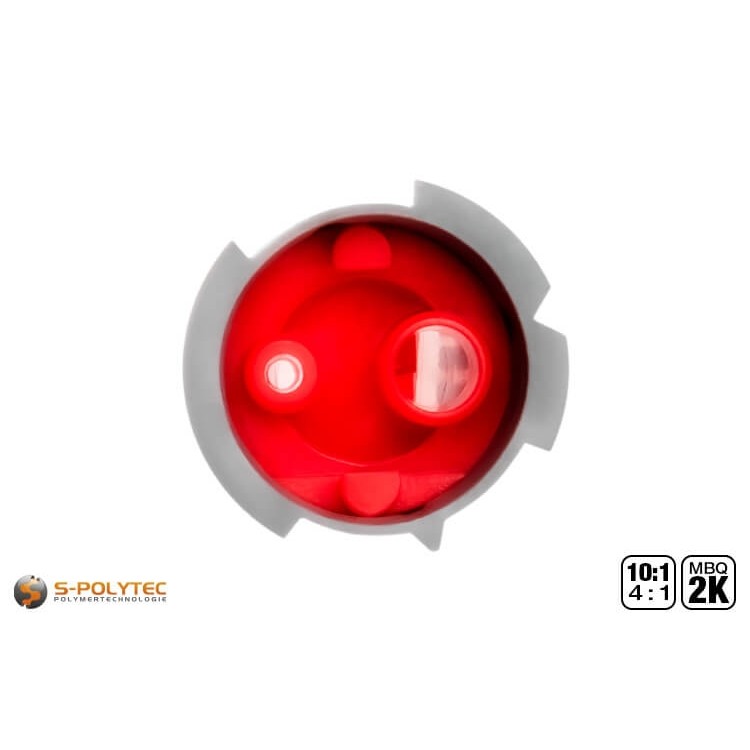 Lijmmenger voor 2-componentenlijmen tot 75ml in dubbele patronen met B-systeemaansluiting voor eenmalig gebruik