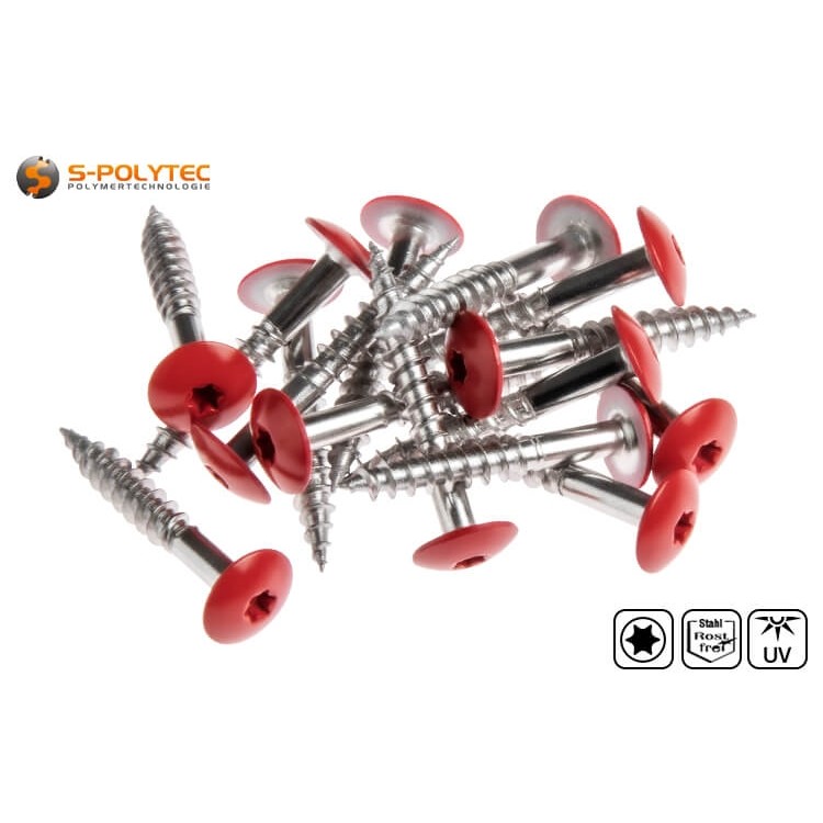 De Carmine Red schroeven voor HPL panelen