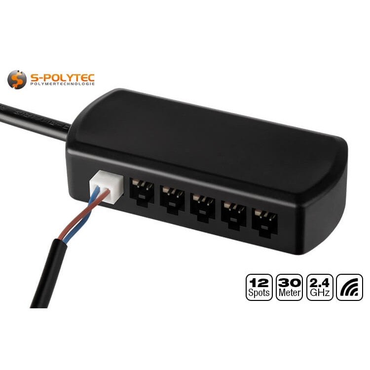 De draadloze afstandsbediening voor de S-Polylight LED-vermogensregelaar biedt een groot aantal functies